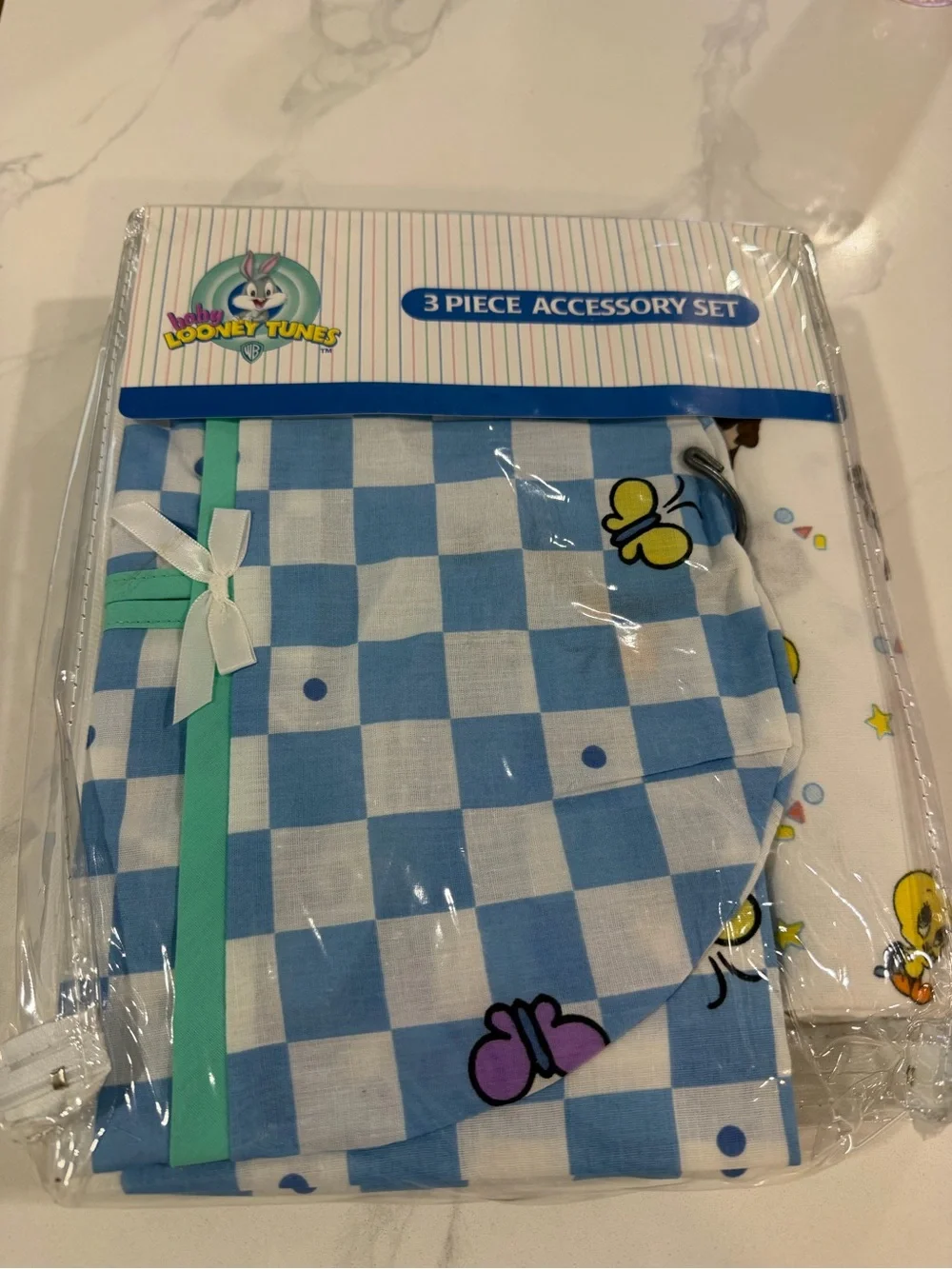 Warner Bros. Baby accessory Set Blue White with Multicolor Looney Tunes